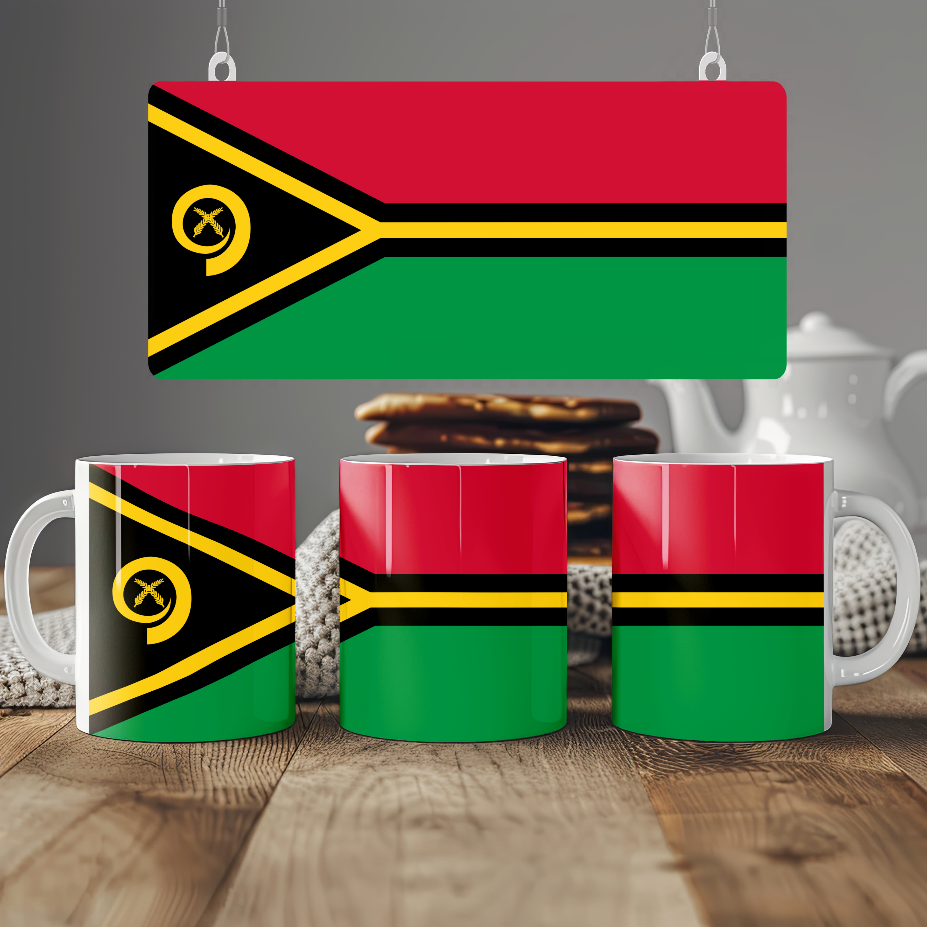 Vanuatu Flag Mug | Patriotic Coffee Cup | Gift for Expats, Vanuatu Heritage & Travelers
