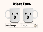 Kiss Face Mug Emoji Mug | Cute Minimalist Coffee Mug | Funny Ceramic Mug | Aesthetic Gift | Cute Coffee Cup