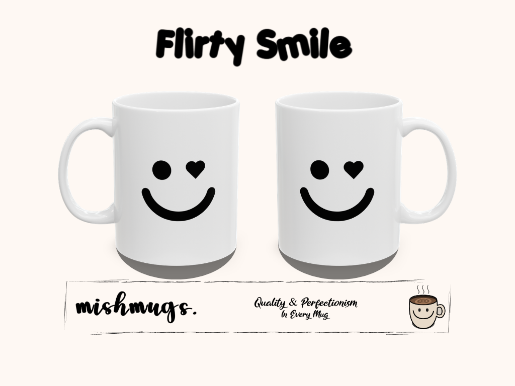 Love Eyes Emoji Mug Emoji Mug | Cute Minimalist Coffee Mug | Funny Ceramic Mug | Aesthetic Gift | Cute Coffee Cup