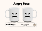 Angry Emoji Mug Emoji Mug | Cute Minimalist Coffee Mug | Funny Ceramic Mug | Aesthetic Gift | Cute Coffee Cup
