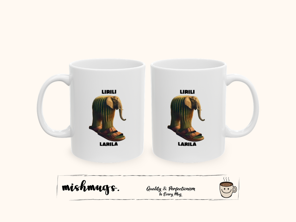 Lirili Larila Mug | Italian Brainrot Mug | Funny Meme Coffee Mug | Viral TikTok Gift | Ceramic Coffee Cup