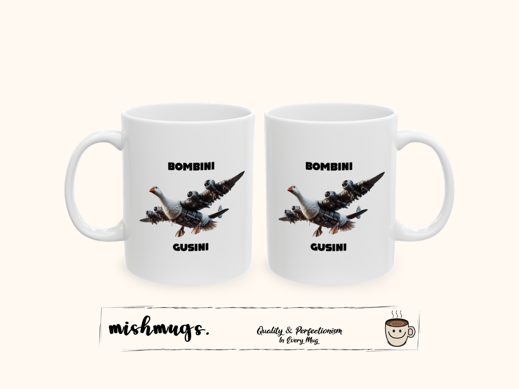Bombini Gusini Mug | Italian Brainrot Mug | Funny Meme Coffee Mug | Viral TikTok Gift | Ceramic Coffee Cup