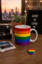 Traditional Pride Mug | Traditional Flag Coffee Cup | LGBTQ+ Pride Gift | Queer Community Mug