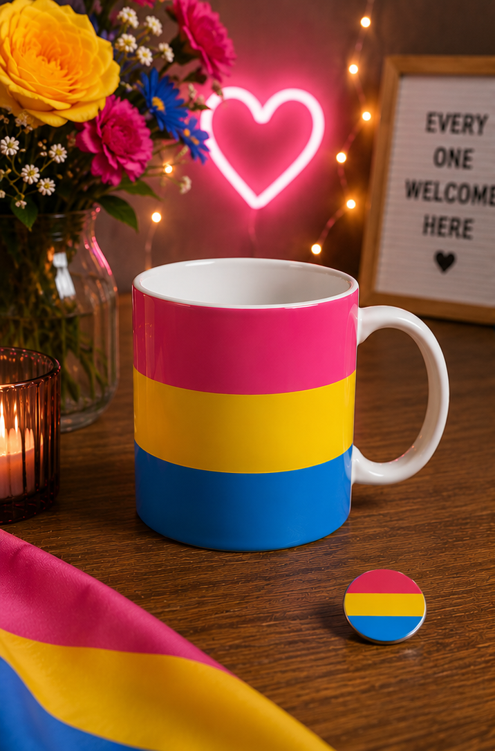 Pansexual Pride Mug | Pansexual Flag Coffee Cup | LGBTQ+ Pride Gift | Queer Community Mug