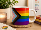 Progress Pride Mug | Progress Flag Coffee Cup | LGBTQ+ Pride Gift | Progress Community Mug