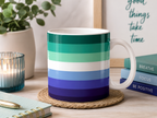 Trans-Inclusive Gay Mens Pride Mug | Trans-Inclusive Gay Men's Flag Coffee Cup | LGBTQ+ Pride Gift | Trans-Inclusive Gay Men's Community Mug