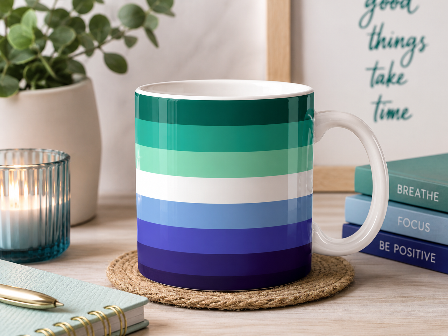 Trans-Inclusive Gay Mens Pride Mug | Trans-Inclusive Gay Men's Flag Coffee Cup | LGBTQ+ Pride Gift | Trans-Inclusive Gay Men's Community Mug