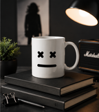 X Eyes Face Mug Emoji Mug | Cute Minimalist Coffee Mug | Funny Ceramic Mug | Aesthetic Gift | Cute Coffee Cup