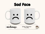 Sad Face Mug Emoji Mug | Cute Minimalist Coffee Mug | Funny Ceramic Mug | Aesthetic Gift | Cute Coffee Cup