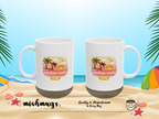 vacation mode ON Summer Mug | Cute Coffee Mug | Beach Coffee Cup | Iced Coffee Mug | Summer Gift | Ceramic Mug
