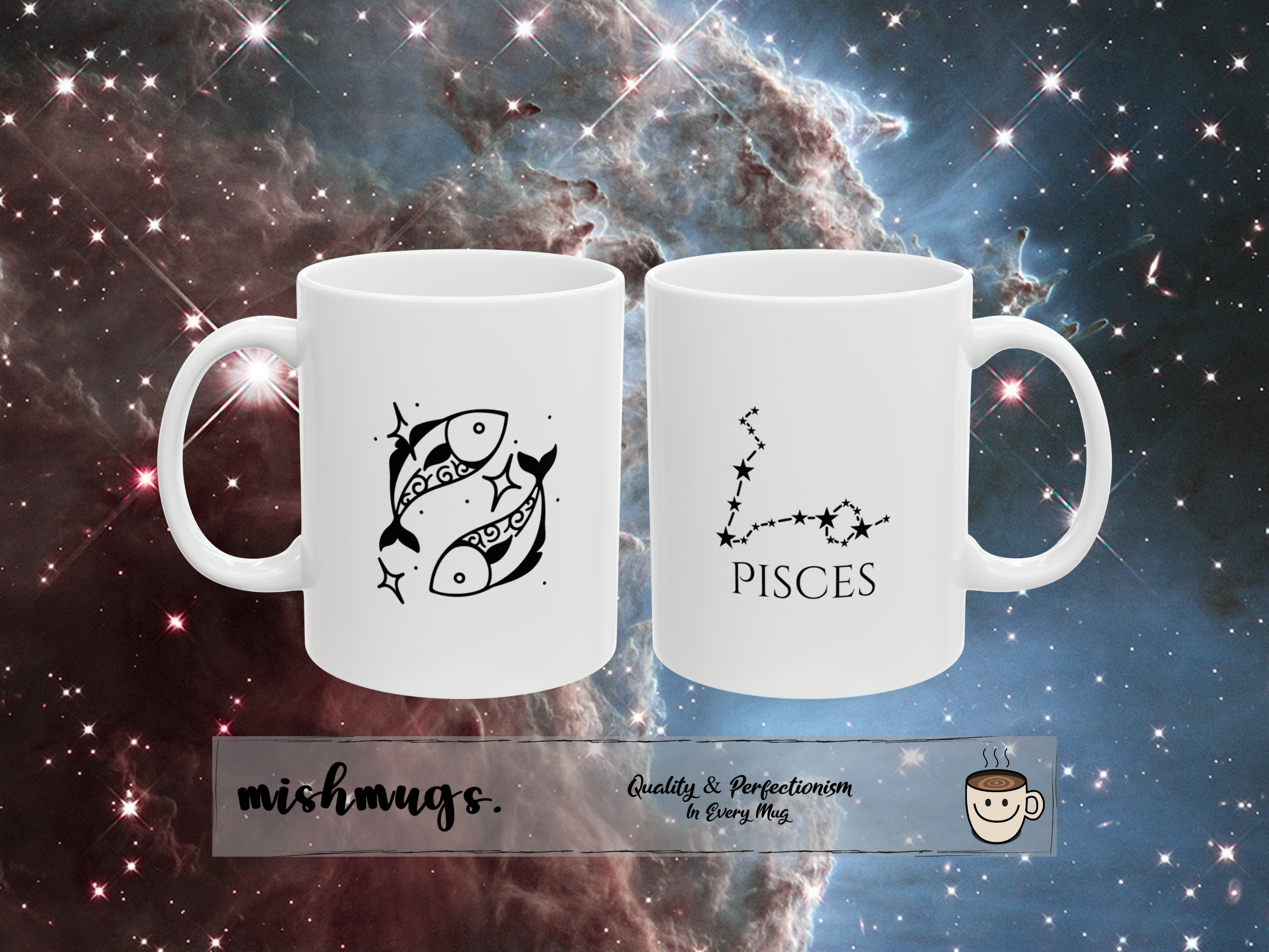 Pisces Zodiac Mug | Astrology Coffee Mug | Horoscope Gift | Ceramic Zodiac Cup | Birthday Gift