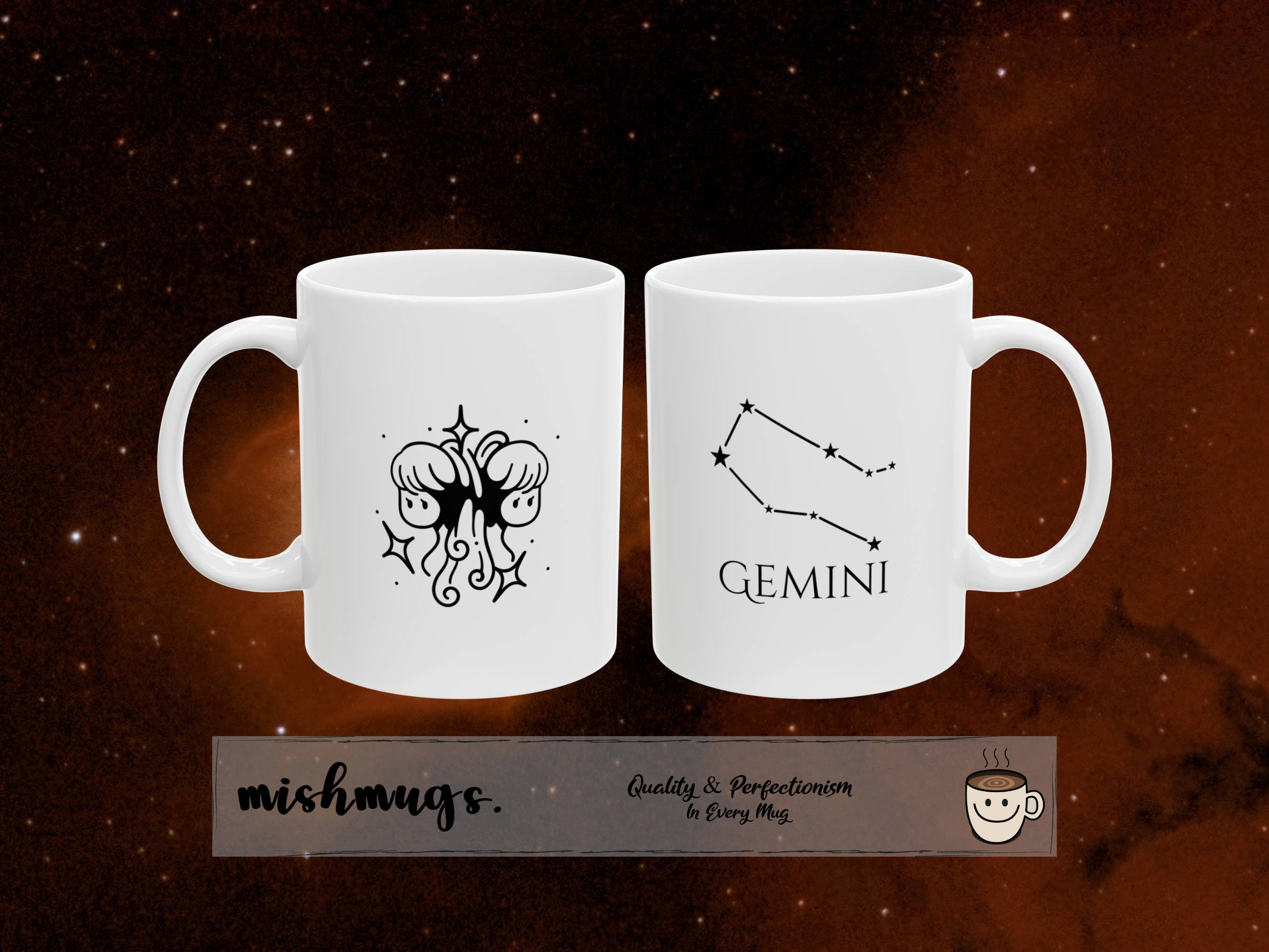 Gemini Zodiac Mug | Astrology Coffee Mug | Horoscope Gift | Ceramic Zodiac Cup | Birthday Gift