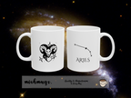 Aries Zodiac Mug | Astrology Coffee Mug | Horoscope Gift | Ceramic Zodiac Cup | Birthday Gift