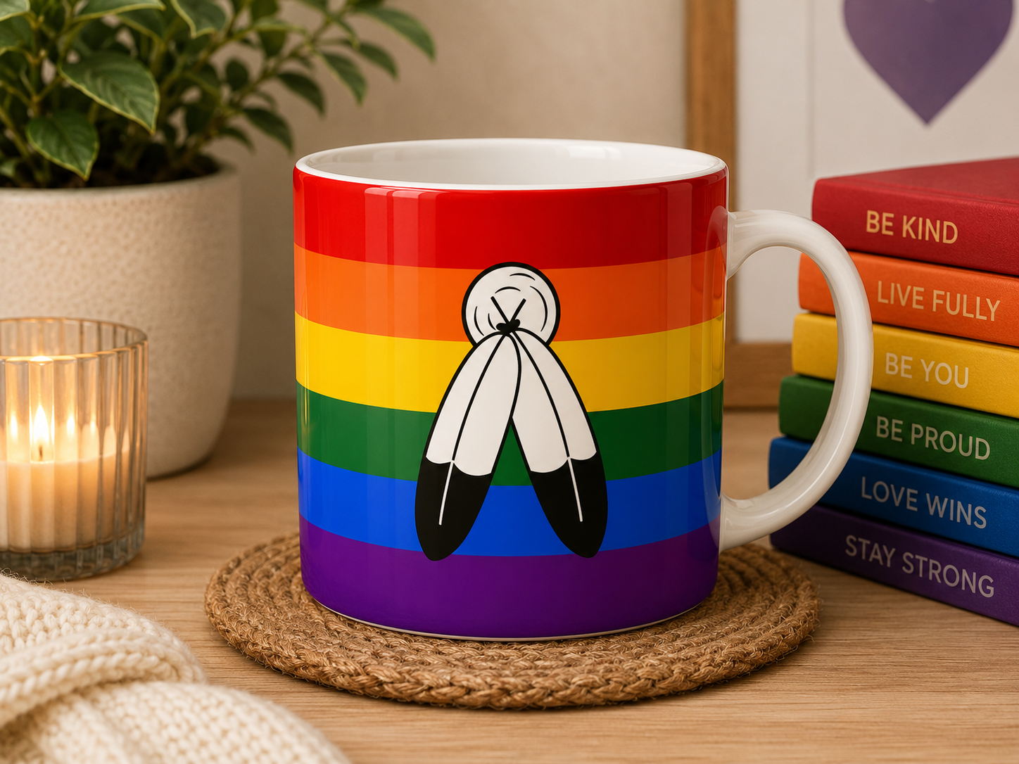 Two-Spirit Pride Mug | Two-Spirit Flag Coffee Cup | LGBTQ+ Pride Gift | Two-Spirit Community Mug