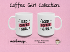iced coffee girl Mug | Funny Coffee Mug | Iced Coffee Lover Gift | Cute Coffee Cup | Coffee Addict Mug | Ceramic Mug