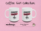 espresso yourself Mug | Funny Coffee Mug | Iced Coffee Lover Gift | Cute Coffee Cup | Coffee Addict Mug | Ceramic Mug