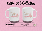 espresso your happy place Mug | Cute Girly Coffee Mug | Pink Aesthetic Coffee Cup | Coffee Lover Gift | Feminine Ceramic Mug