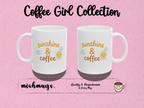 sunshine & coffee Mug | Cute Girly Coffee Mug | Pink Aesthetic Coffee Cup | Coffee Lover Gift | Feminine Ceramic Mug