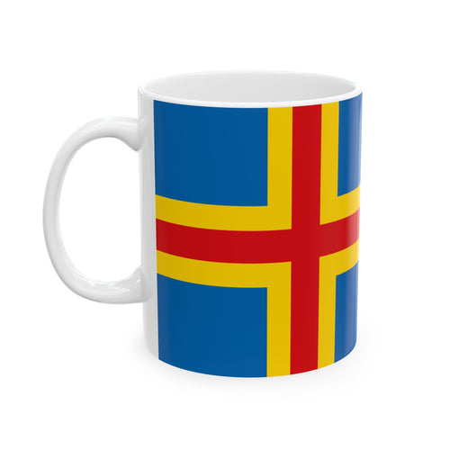 Aland Islands Flag Mug | Patriotic Coffee Cup | Gift for Expats, Åland Islands Heritage & Travelers