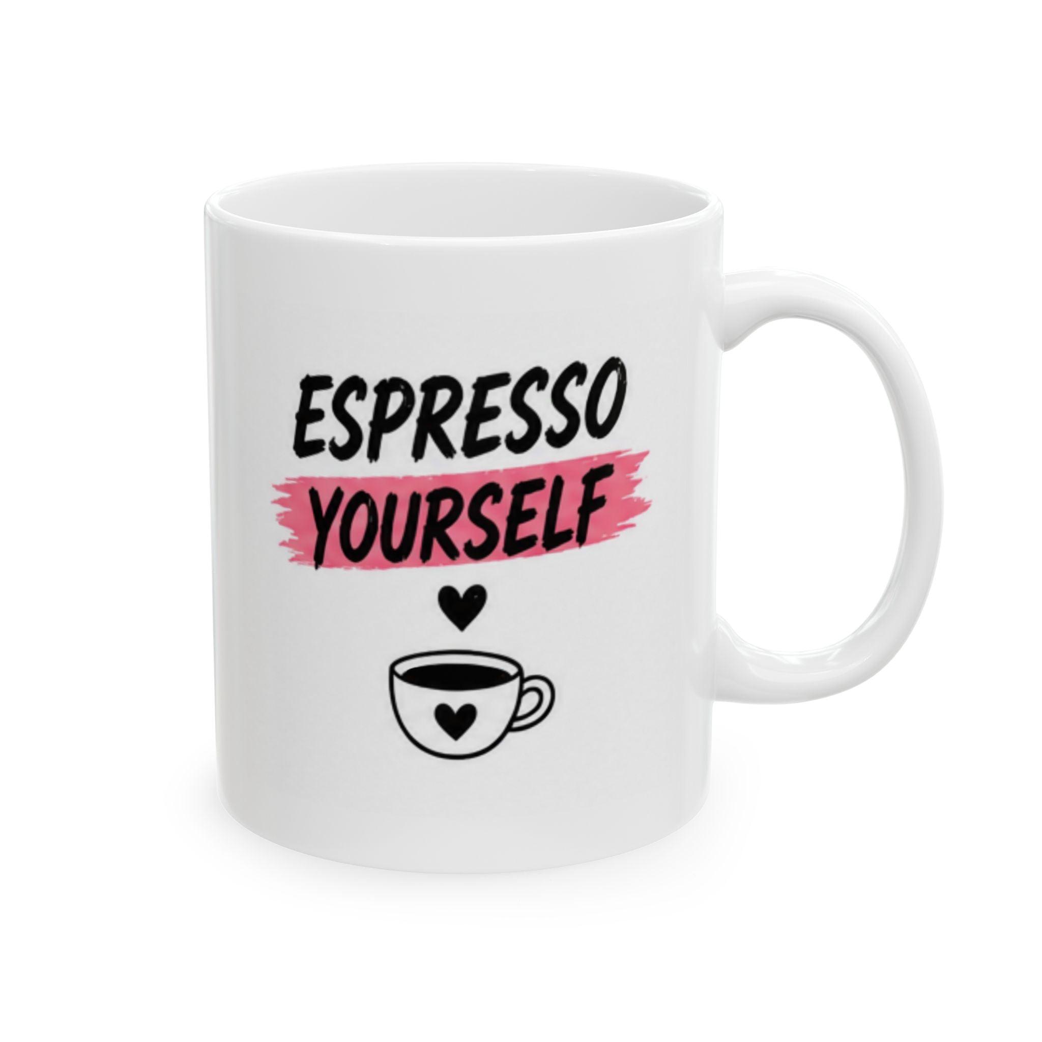 espresso yourself Mug | Funny Coffee Mug | Iced Coffee Lover Gift | Cute Coffee Cup | Coffee Addict Mug | Ceramic Mug
