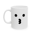 Kiss Face Mug Emoji Mug | Cute Minimalist Coffee Mug | Funny Ceramic Mug | Aesthetic Gift | Cute Coffee Cup