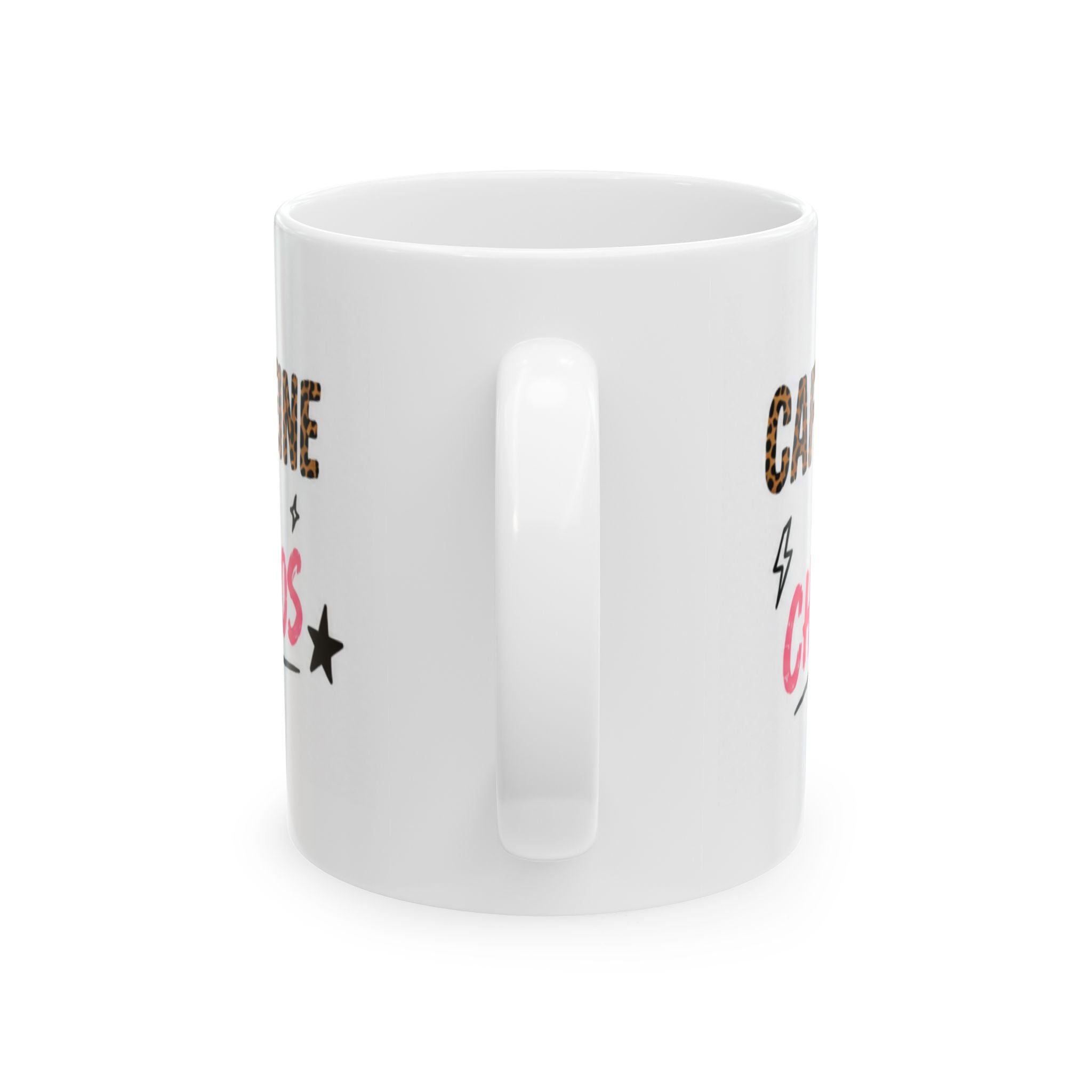 caffeine & chaos Mug | Funny Coffee Mug | Iced Coffee Lover Gift | Cute Coffee Cup | Coffee Addict Mug | Ceramic Mug