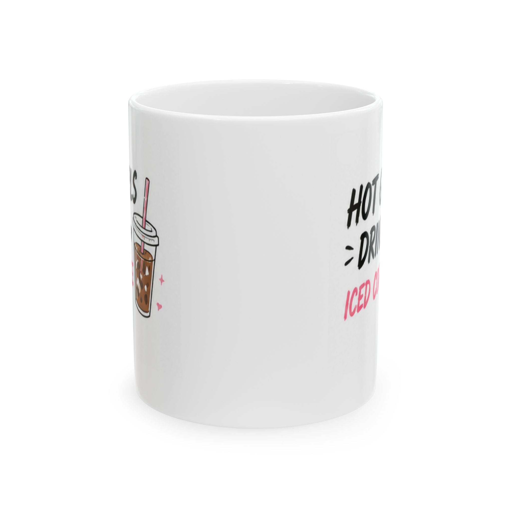 hot girls drink iced coffee Mug | Funny Coffee Mug | Iced Coffee Lover Gift | Cute Coffee Cup | Coffee Addict Mug | Ceramic Mug