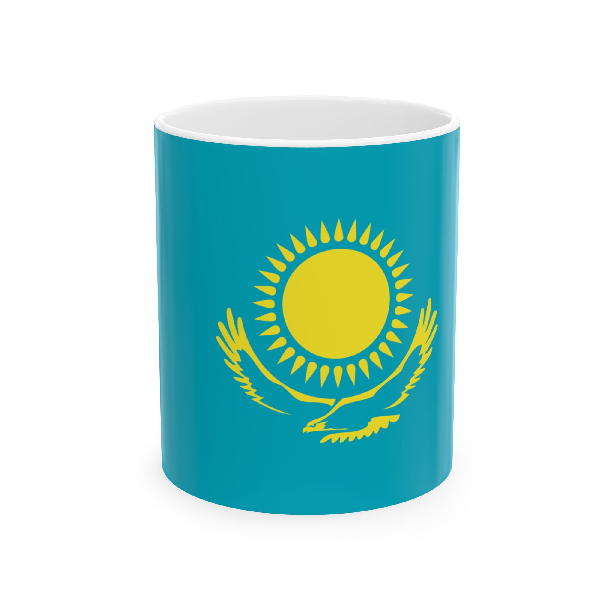 Kazakhstan Flag Mug | Patriotic Coffee Cup | Gift for Expats, Kazakhstan Heritage & Travelers