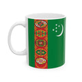 Turkmenistan Flag Mug | Patriotic Coffee Cup | Gift for Expats, Turkmenistan Heritage & Travelers