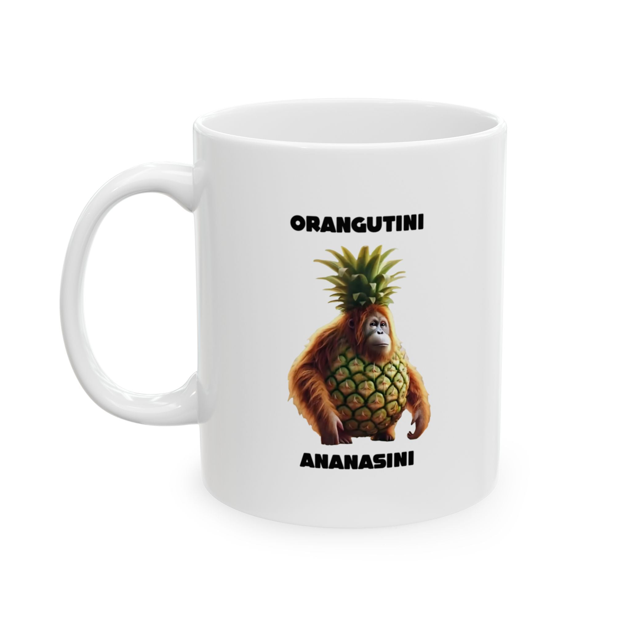 Orangutini Ananasini Mug | Italian Brainrot Mug | Funny Meme Coffee Mug | Viral TikTok Gift | Ceramic Coffee Cup