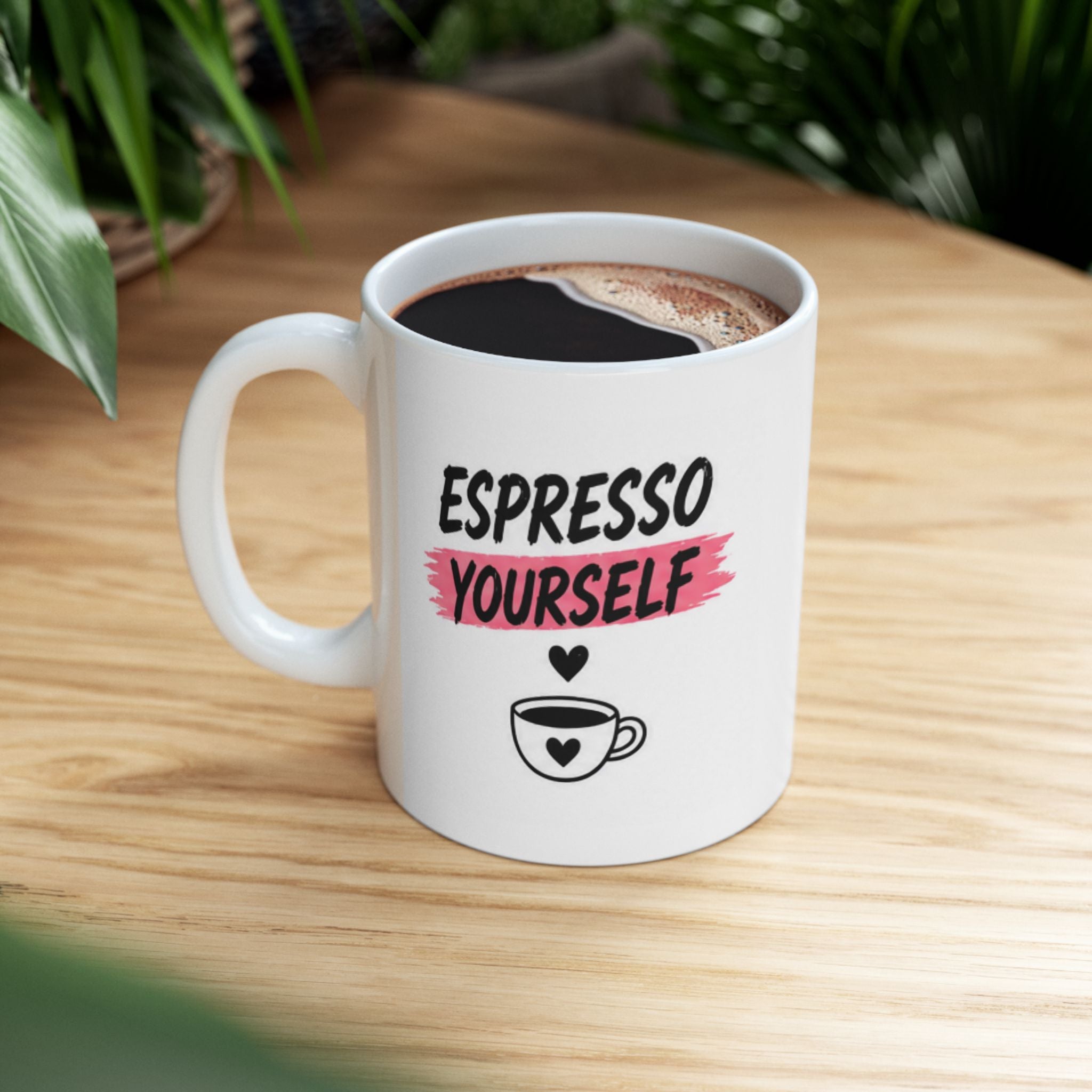 espresso yourself Mug | Funny Coffee Mug | Iced Coffee Lover Gift | Cute Coffee Cup | Coffee Addict Mug | Ceramic Mug