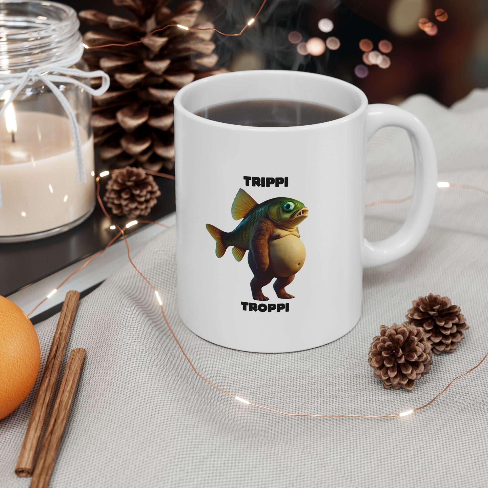 Trippi Troppi Mug | Italian Brainrot Mug | Funny Meme Coffee Mug | Viral TikTok Gift | Ceramic Coffee Cup