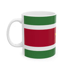 Suriname Flag Mug | Patriotic Coffee Cup | Gift for Expats, Suriname Heritage & Travelers