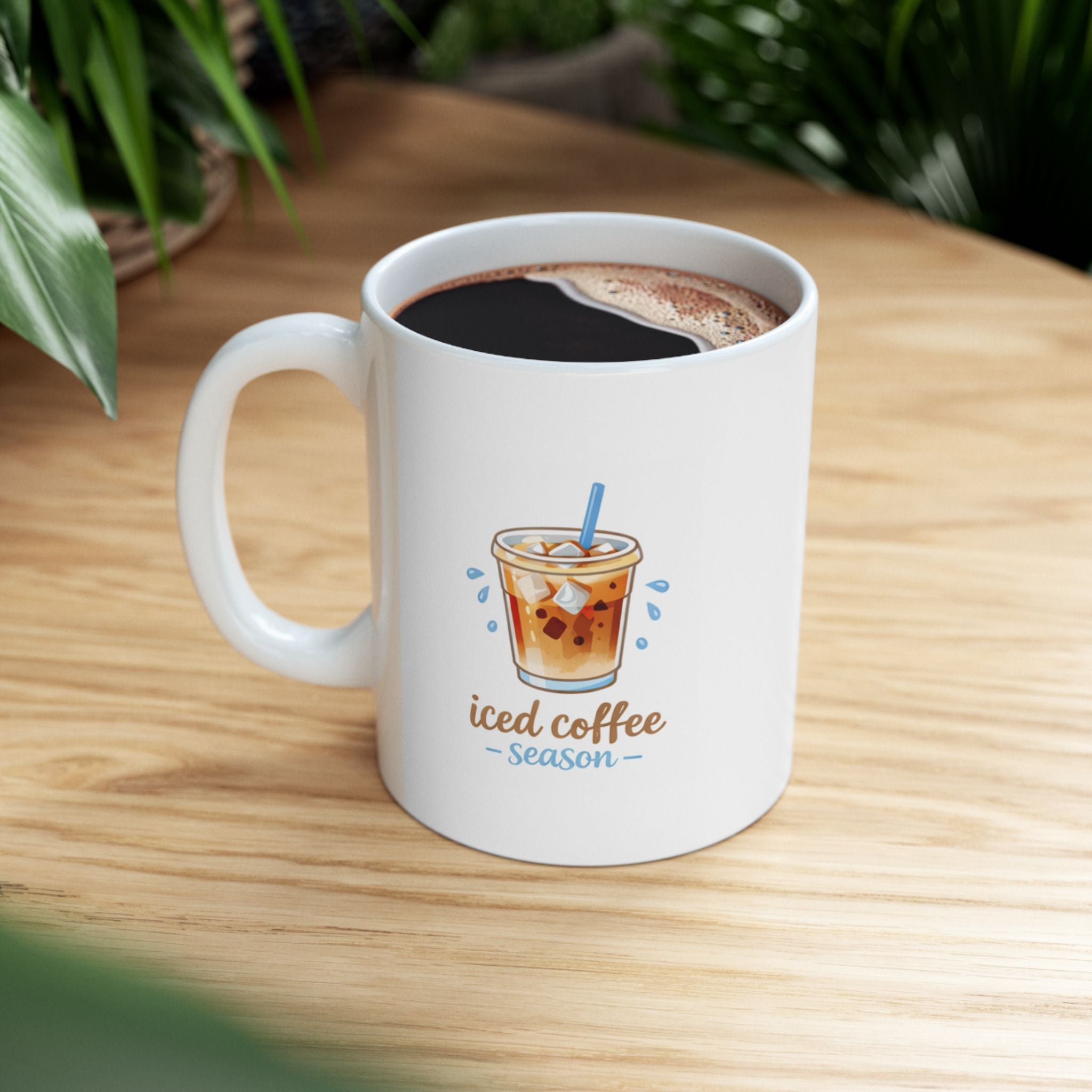 iced coffee season Summer Mug | Cute Coffee Mug | Beach Coffee Cup | Iced Coffee Mug | Summer Gift | Ceramic Mug