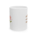 coffee smile repeat Mug | Cute Girly Coffee Mug | Pink Aesthetic Coffee Cup | Coffee Lover Gift | Feminine Ceramic Mug
