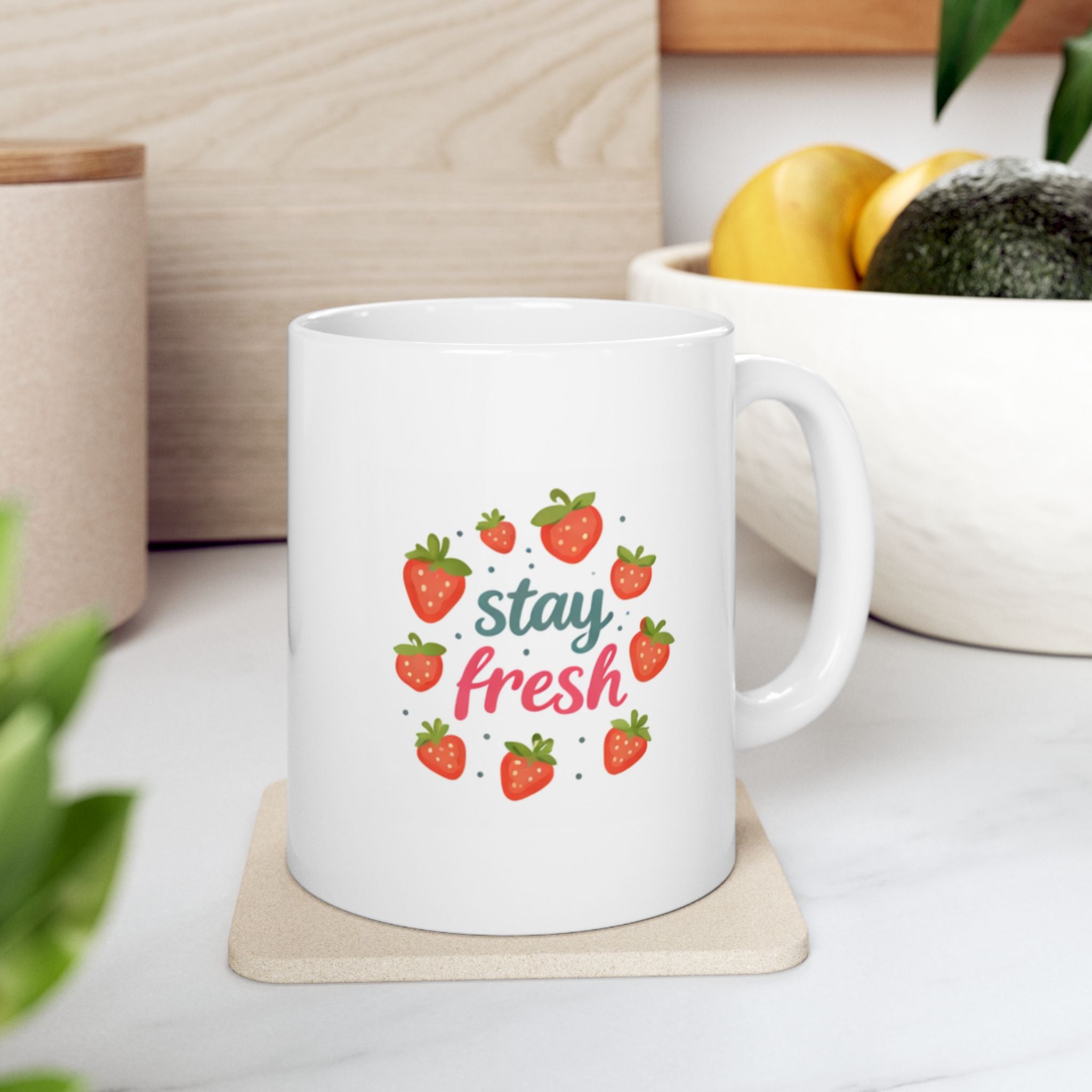 stay fresh Summer Mug | Cute Coffee Mug | Beach Coffee Cup | Iced Coffee Mug | Summer Gift | Ceramic Mug