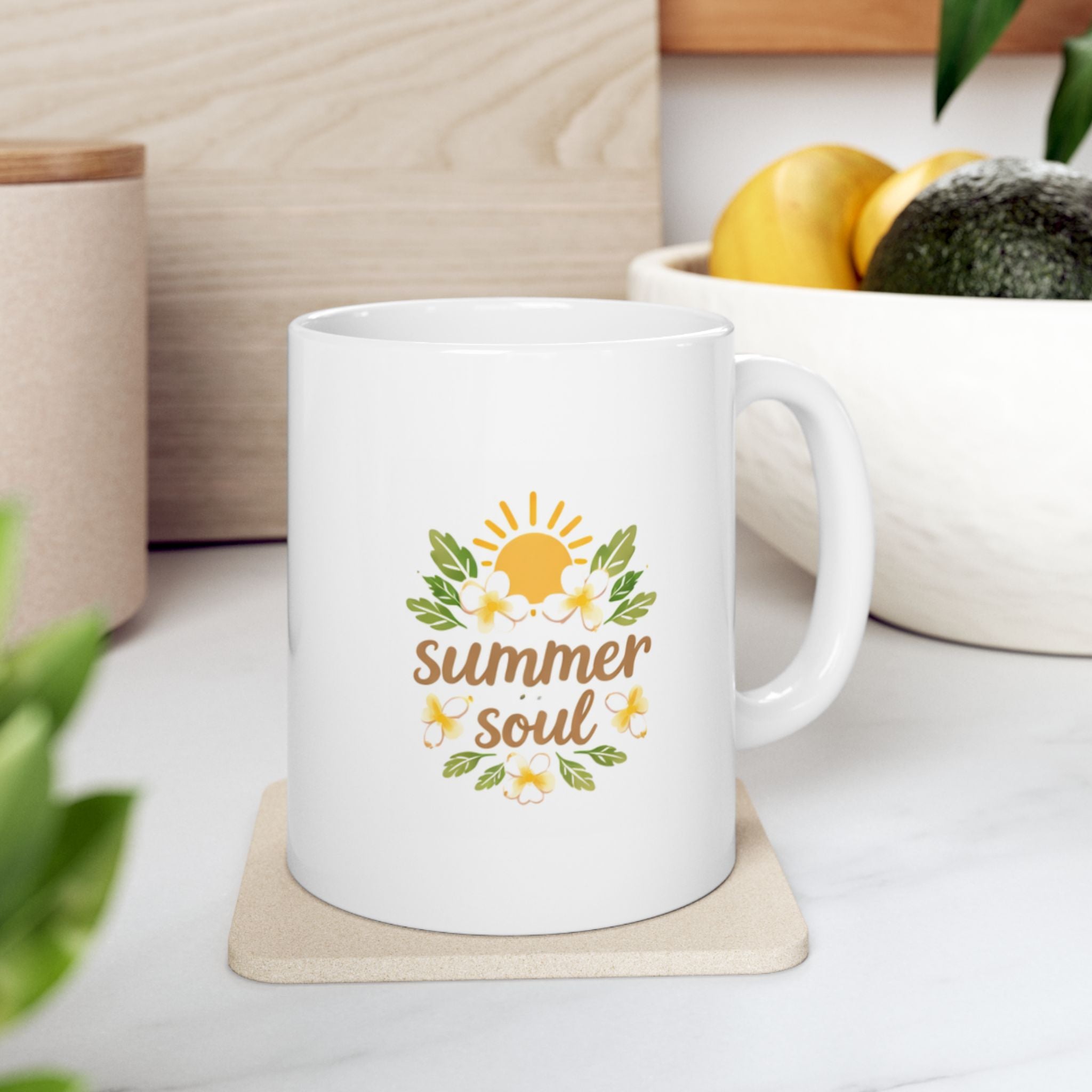 summer soul Summer Mug | Cute Coffee Mug | Beach Coffee Cup | Iced Coffee Mug | Summer Gift | Ceramic Mug