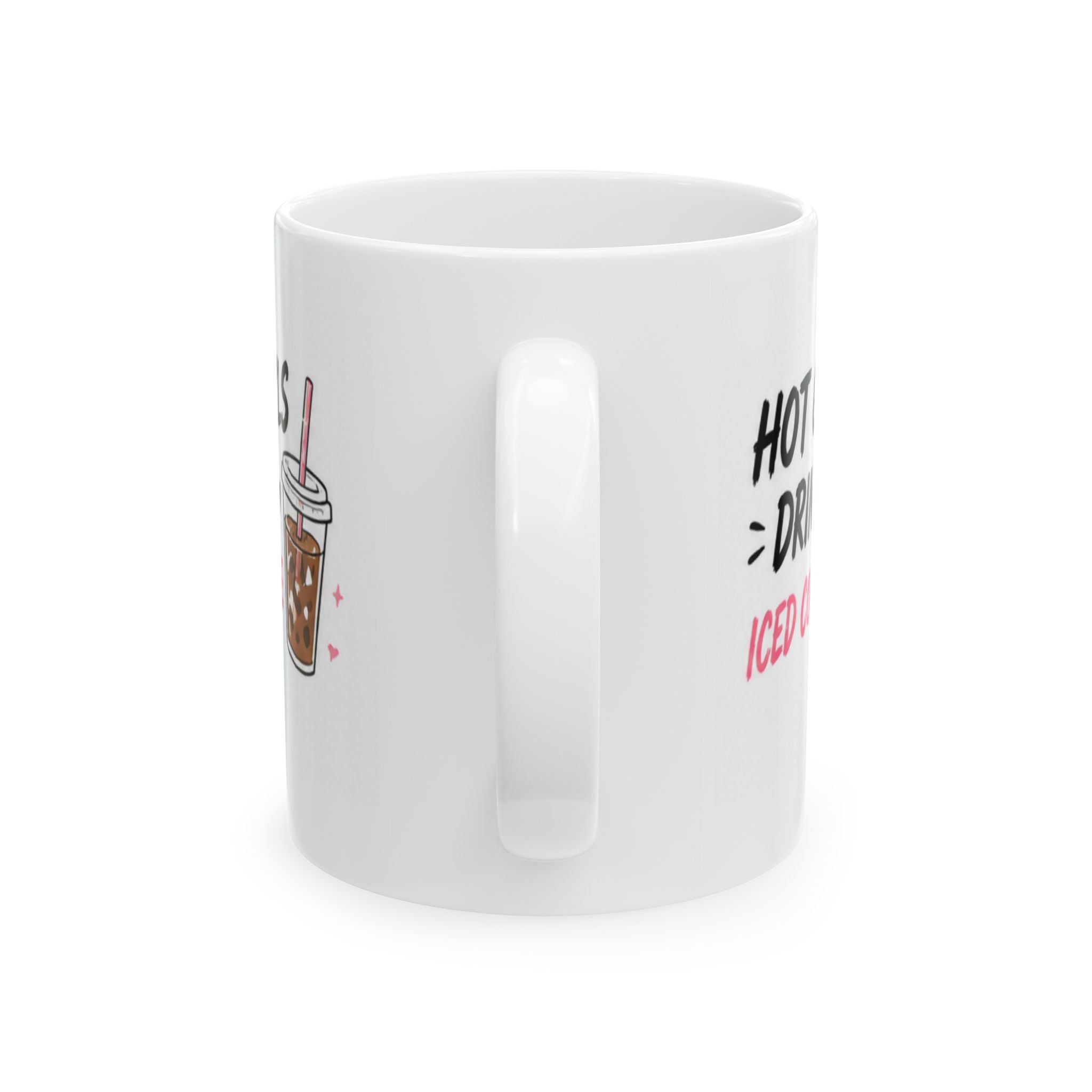 hot girls drink iced coffee Mug | Funny Coffee Mug | Iced Coffee Lover Gift | Cute Coffee Cup | Coffee Addict Mug | Ceramic Mug