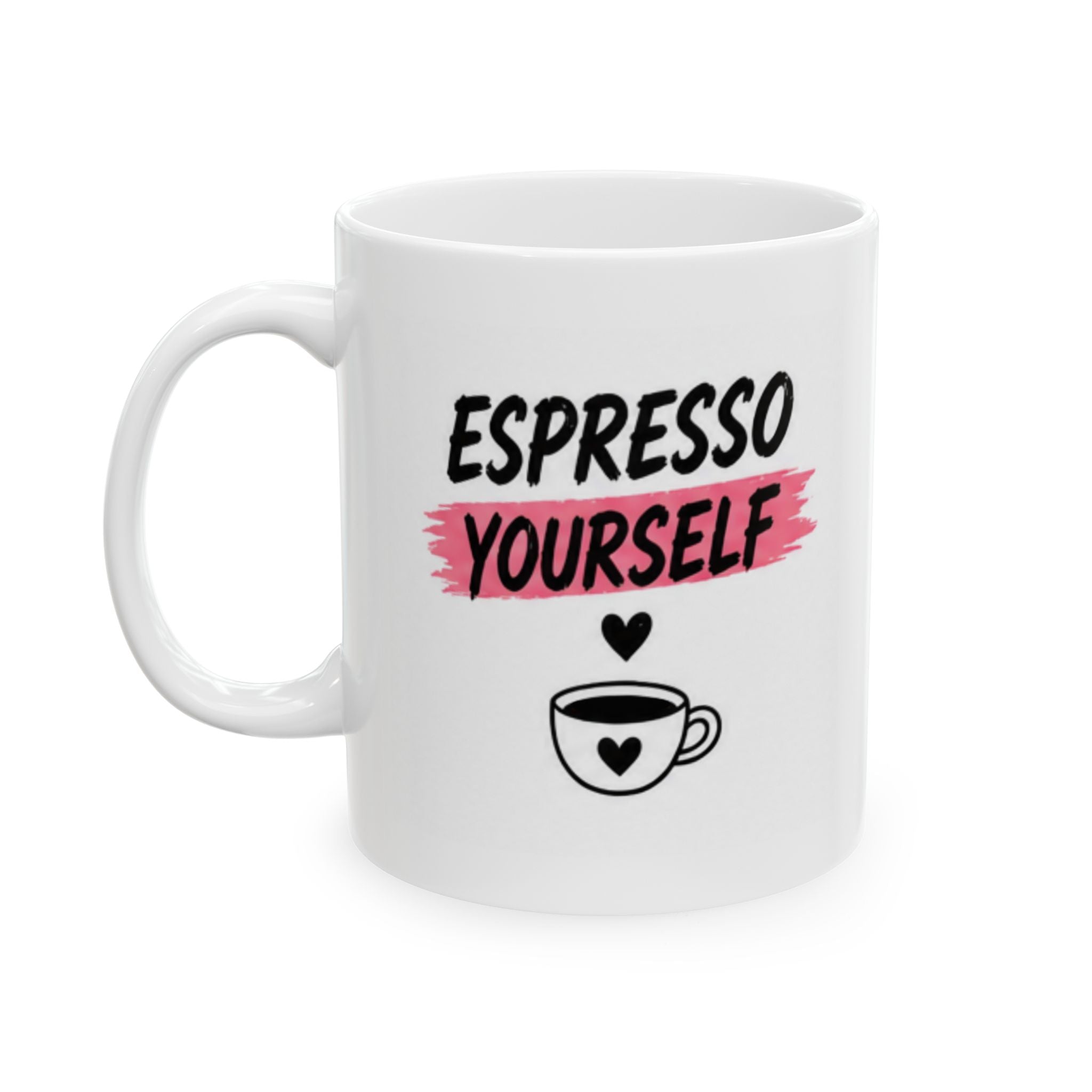 espresso yourself Mug | Funny Coffee Mug | Iced Coffee Lover Gift | Cute Coffee Cup | Coffee Addict Mug | Ceramic Mug