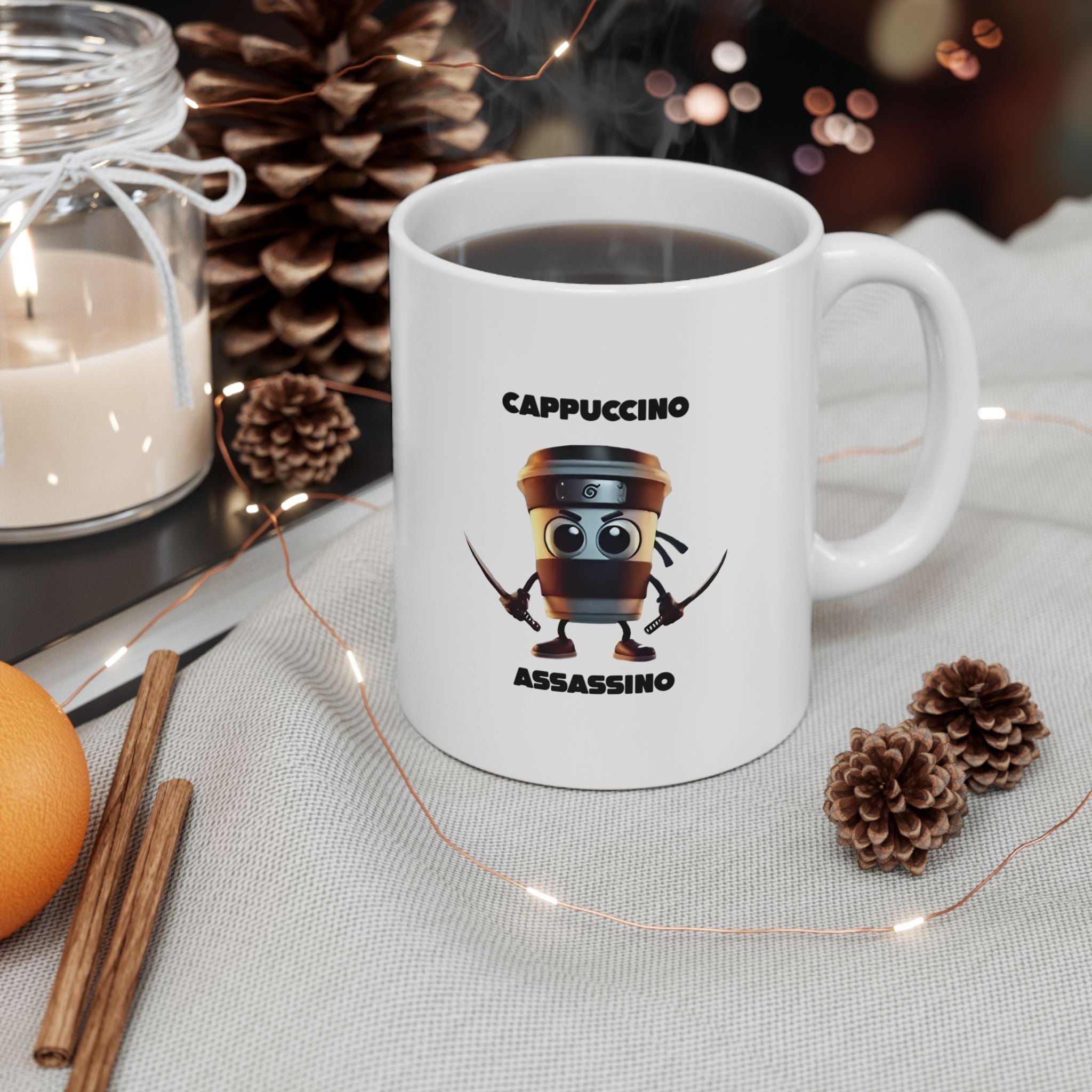 Cappuccino Assassino Mug | Italian Brainrot Mug | Funny Meme Coffee Mug | Viral TikTok Gift | Ceramic Coffee Cup
