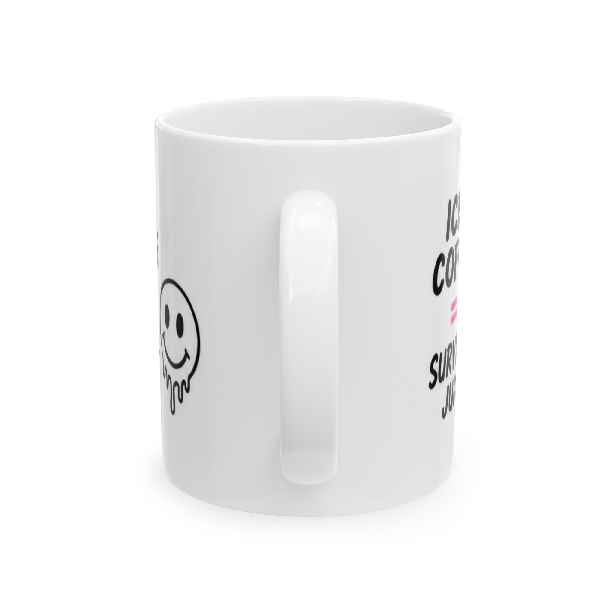 iced coffee = survival juice Mug | Funny Coffee Mug | Iced Coffee Lover Gift | Cute Coffee Cup | Coffee Addict Mug | Ceramic Mug