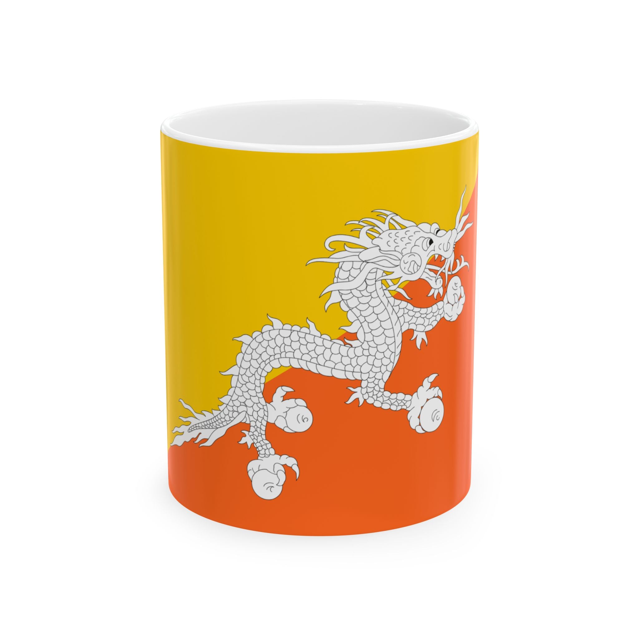 Bhutan Flag Mug | Patriotic Coffee Cup | Gift for Expats, Bhutan Heritage & Travelers