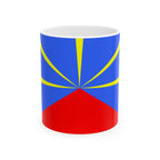 Réunion Flag Mug | Patriotic Coffee Cup | Gift for Expats, Réunion Heritage & Travelers