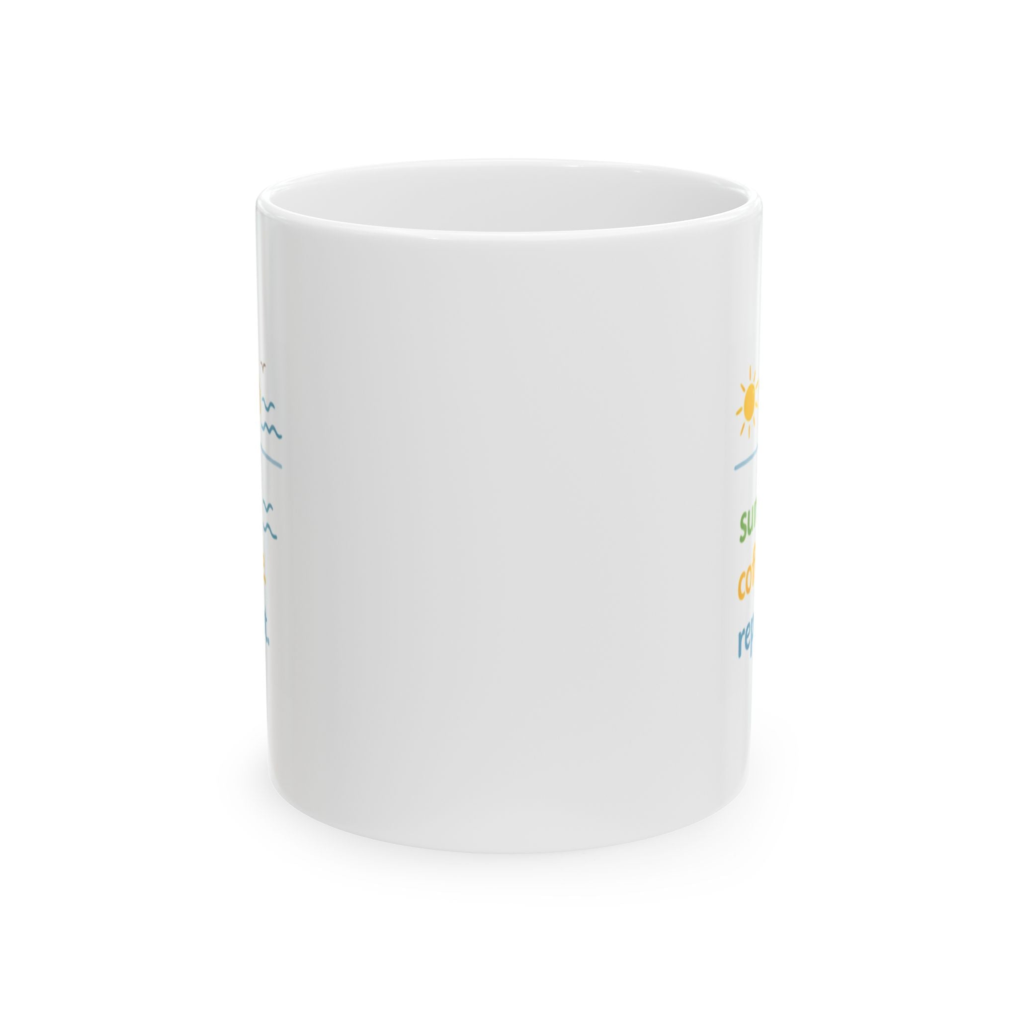 sun. coffee. repeat. Summer Mug | Cute Coffee Mug | Beach Coffee Cup | Iced Coffee Mug | Summer Gift | Ceramic Mug