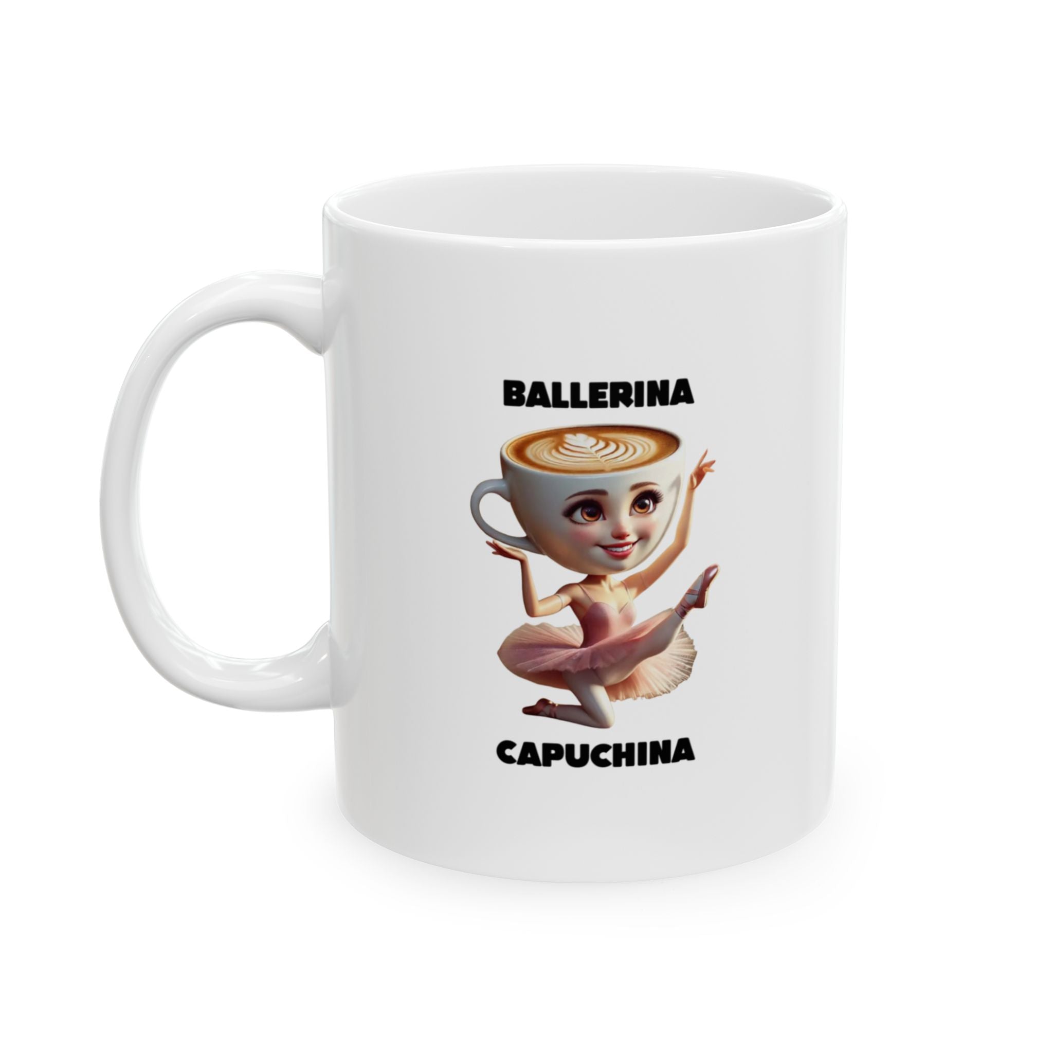 Ballerina Capuchina Mug | Italian Brainrot Mug | Funny Meme Coffee Mug | Viral TikTok Gift | Ceramic Coffee Cup