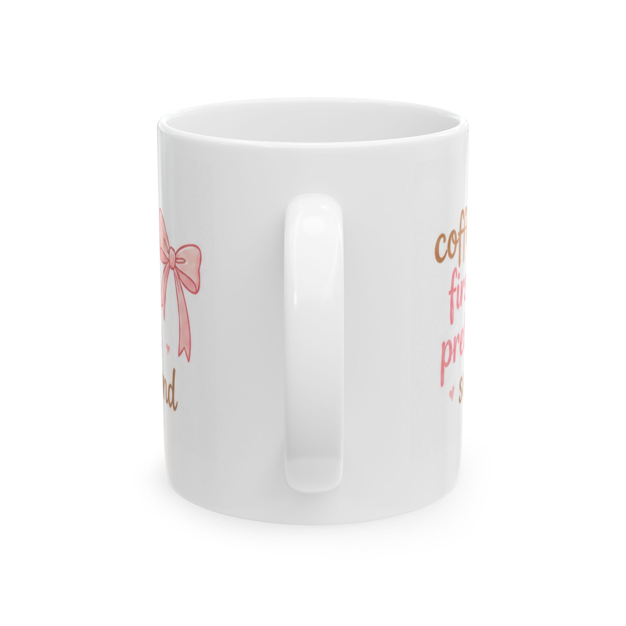 coffee first, pretty second Mug | Cute Girly Coffee Mug | Pink Aesthetic Coffee Cup | Coffee Lover Gift | Feminine Ceramic Mug