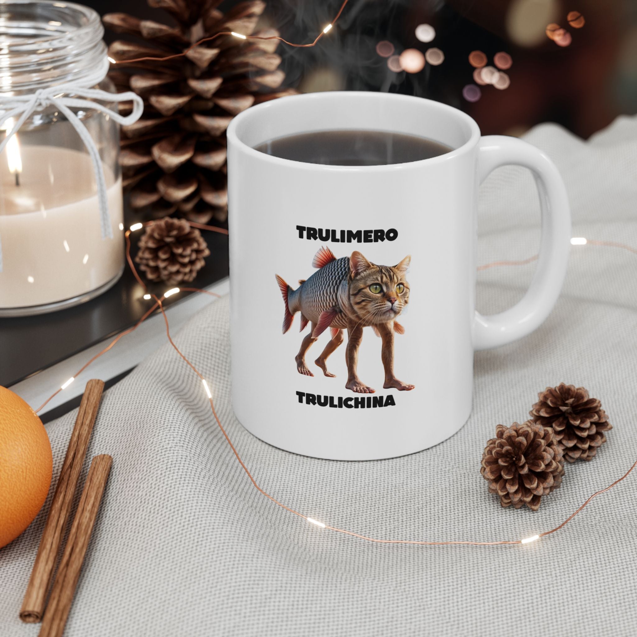 Trulimero Trulichina Mug | Italian Brainrot Mug | Funny Meme Coffee Mug | Viral TikTok Gift | Ceramic Coffee Cup