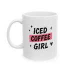 iced coffee girl Mug | Funny Coffee Mug | Iced Coffee Lover Gift | Cute Coffee Cup | Coffee Addict Mug | Ceramic Mug