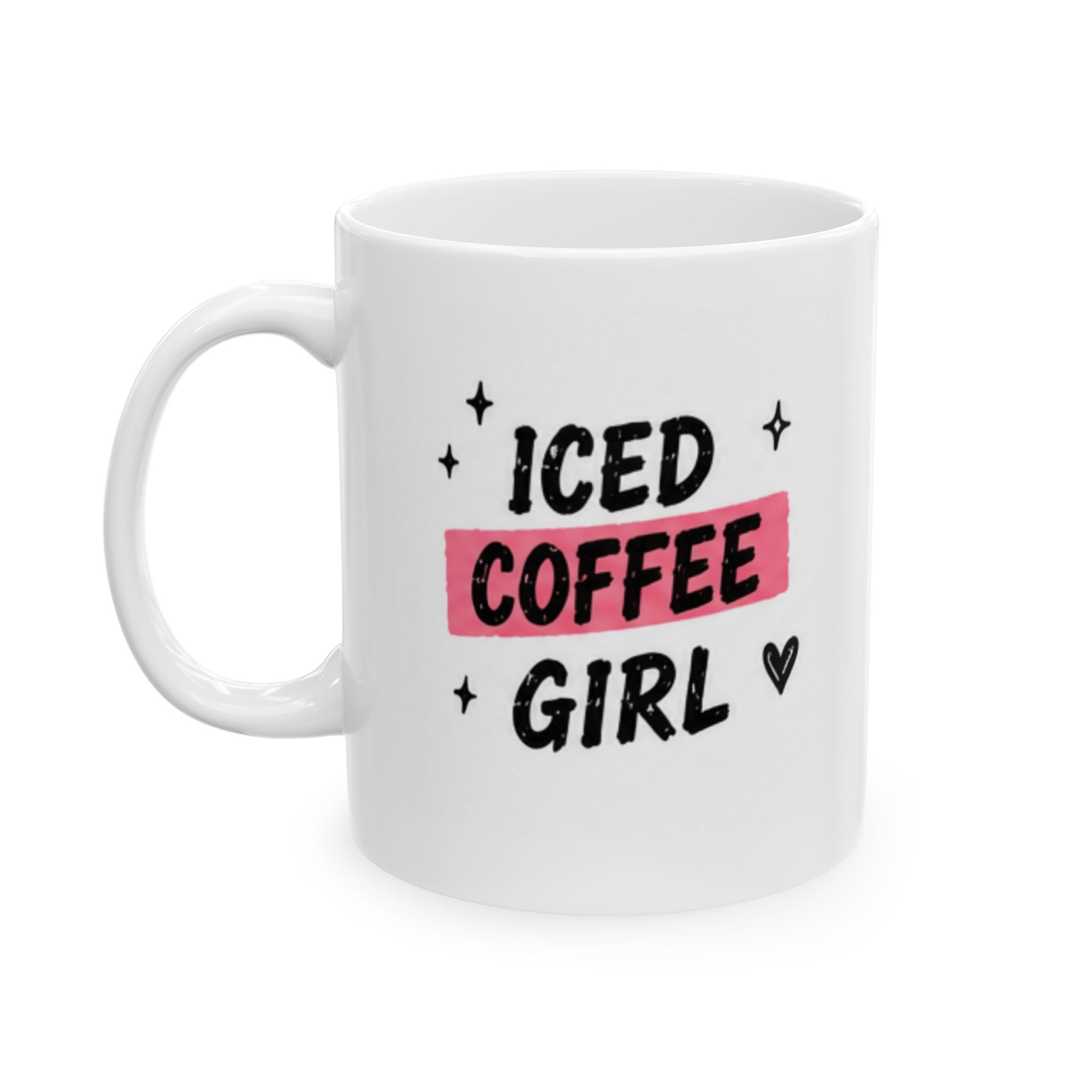 iced coffee girl Mug | Funny Coffee Mug | Iced Coffee Lover Gift | Cute Coffee Cup | Coffee Addict Mug | Ceramic Mug