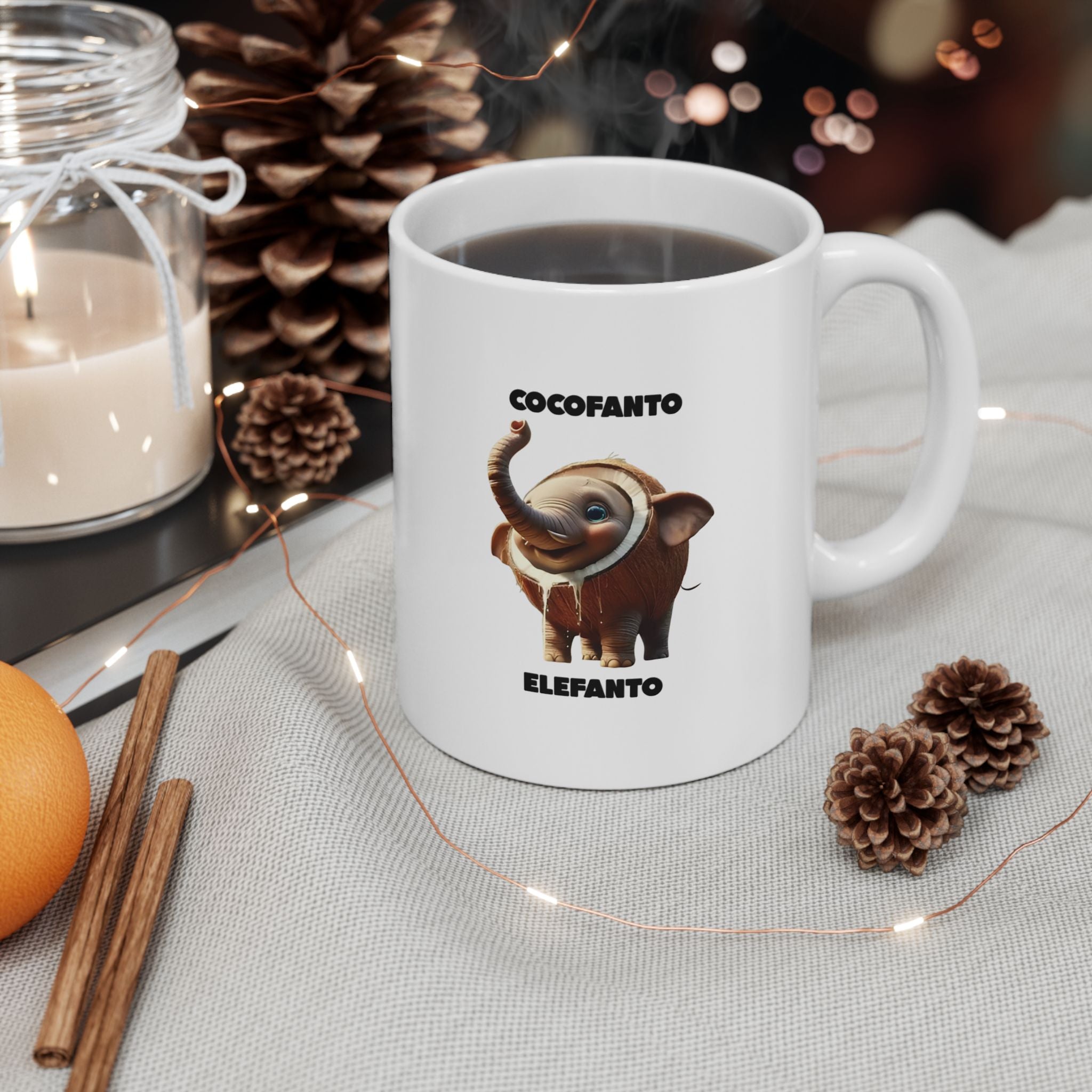 Cocofanto Elefanto Mug | Italian Brainrot Mug | Funny Meme Coffee Mug | Viral TikTok Gift | Ceramic Coffee Cup